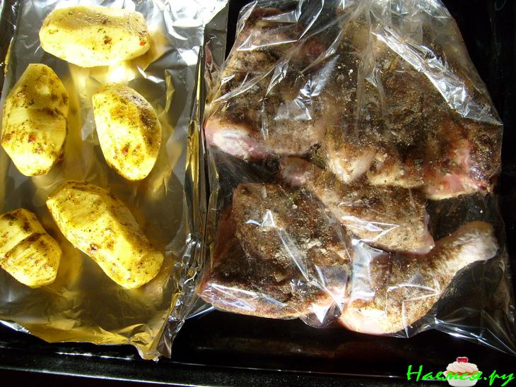 Картошка-гармошка с цыпленком