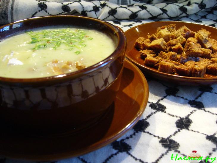 Сырный суп-пюре с крессом