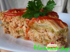 Запеканка "Капуста+фарш"