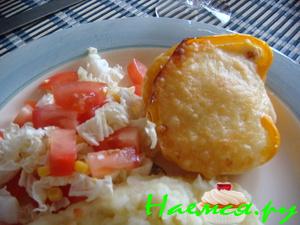 Перцы "Настроение" с куриным филе и беконом