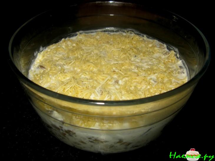 Запеканка из рыбы и грибов