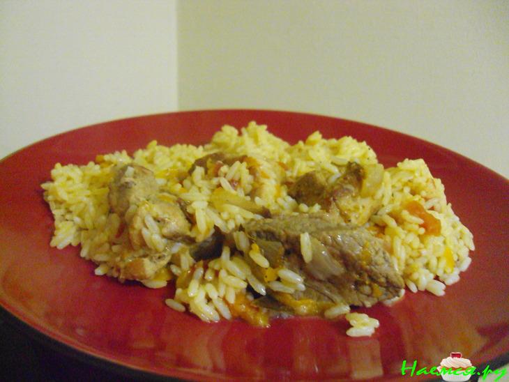 Свинина с рисом и овощами, типа плов