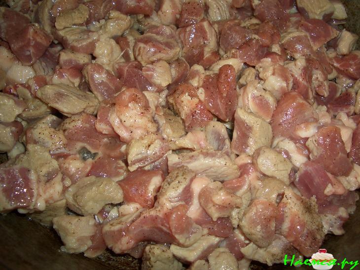 Свинина с фасолью и галушками Свинина с фасолью и галушками