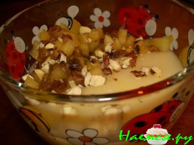Каша манная с яблоками Каша манная с яблоками