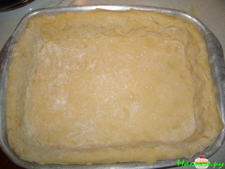 Пирог с творогом и повидлом