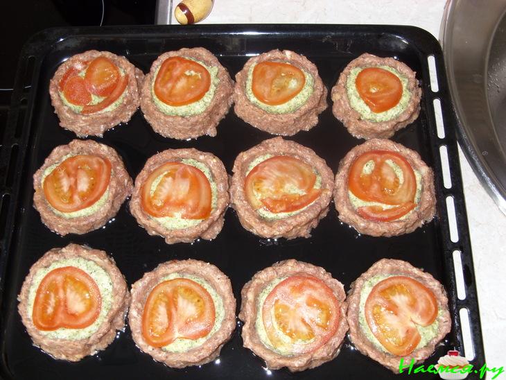 Гнезда из смешанного фарша