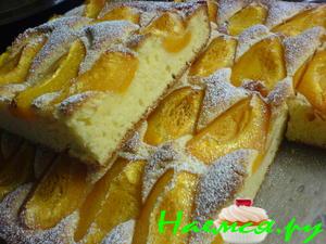 Пирог ванильный с абрикосами   