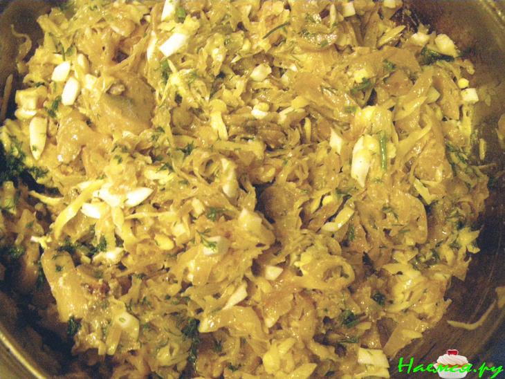 Пирог с капустой из престного теста