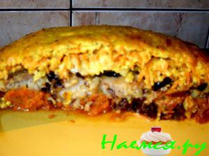 Рыбный "торт" с черносливом