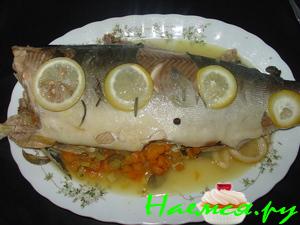 Рыба, запеченная с овoщами и лимоном Рыба, запеченная с овoщами и лимоном