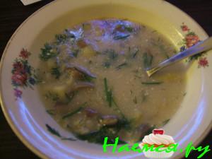 Супчик грибной с перловкой