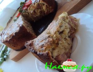 Эльзасский пирог с луком и ветчиной