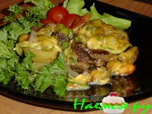 Запеканка слоеная, с телятиной Запеканка слоеная, с телятиной