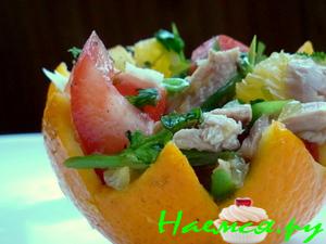 Салат с тунцом и апельсинами