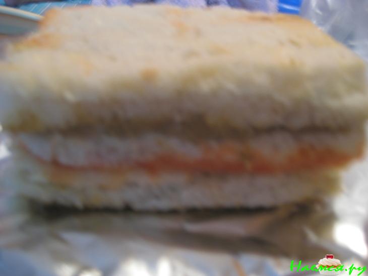 Бутербродный торт с паштетом