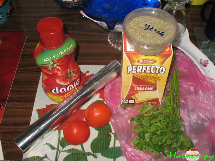 Лазанья овощная с грибами