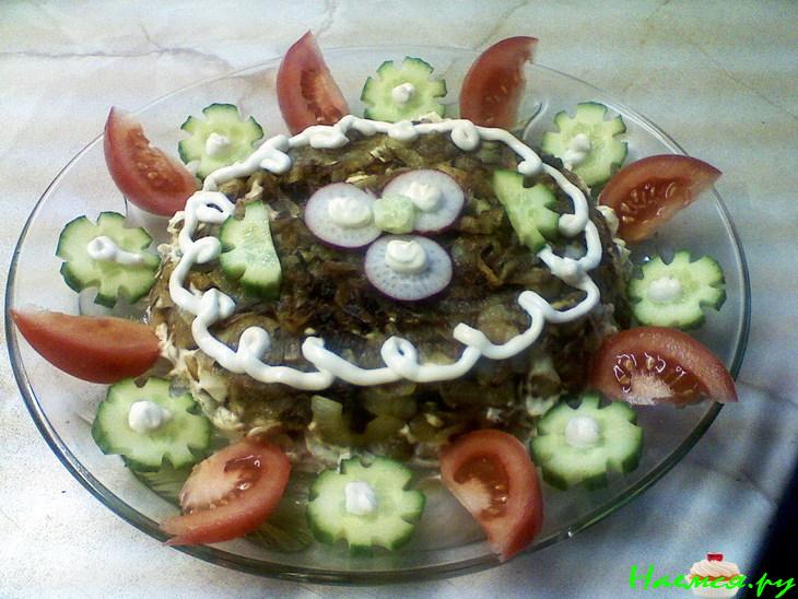 Салат-закуска с курицей и луком Салат-закуска с курицей и луком