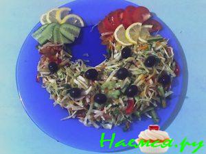 Салат "Петушиный хвост"