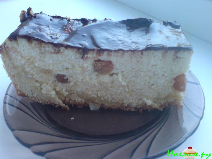 Творожный пирог с изюмом