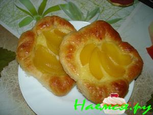Пирожные "Розанчики" с заварным кремом и фруктами (по мотивам датской выпечки)