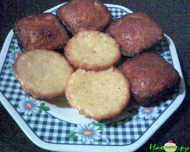 Творожные кексы (маффины) с ванильным пудингом