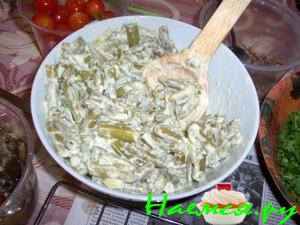 Зелёная фасоль со сметаной