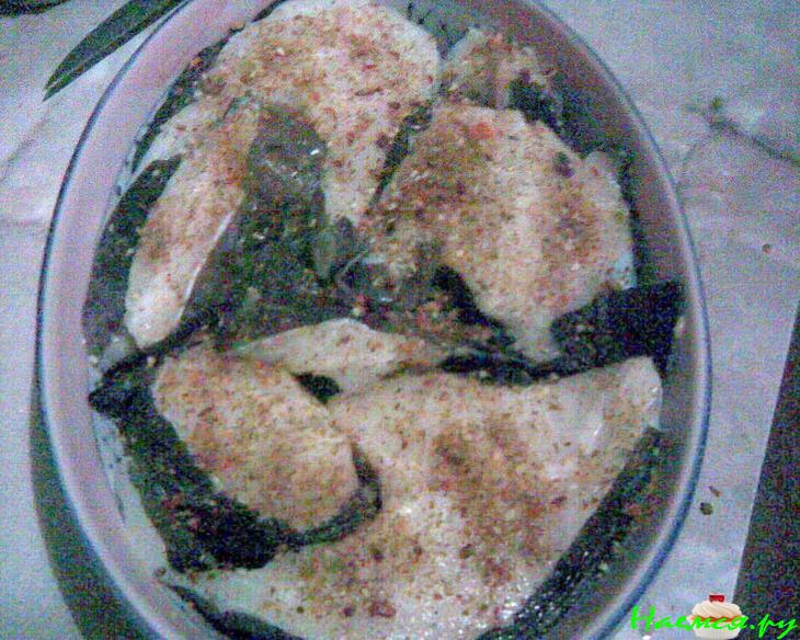 Зубатка со спаржевой фасолью