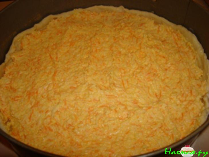 Сырно-морковный пирог