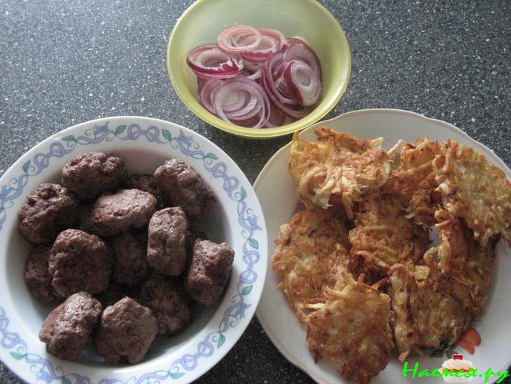 Котлеты из утки на драниках