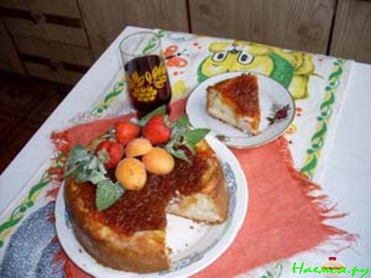 Абрикосово-клубничный пирог