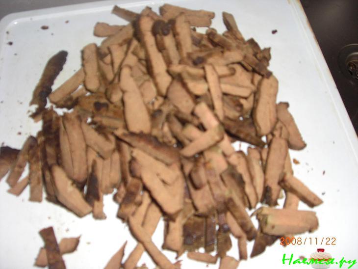 Салат из говяжьей печени с... тем, что нашлось