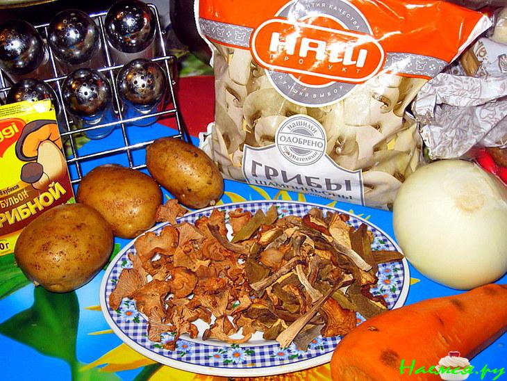 Суп из грибов ассорти из запасов Суп из грибов ассорти из запасов