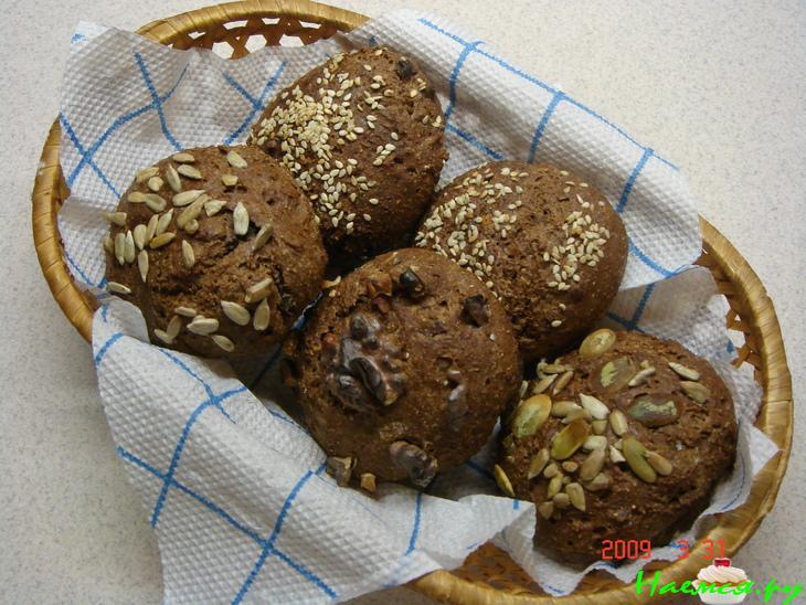 Хлеб бездрожжевой с отрубями на солодовой закваске