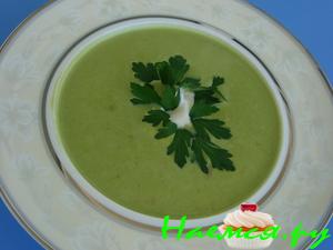 Суп-пюре из горошка и окорока