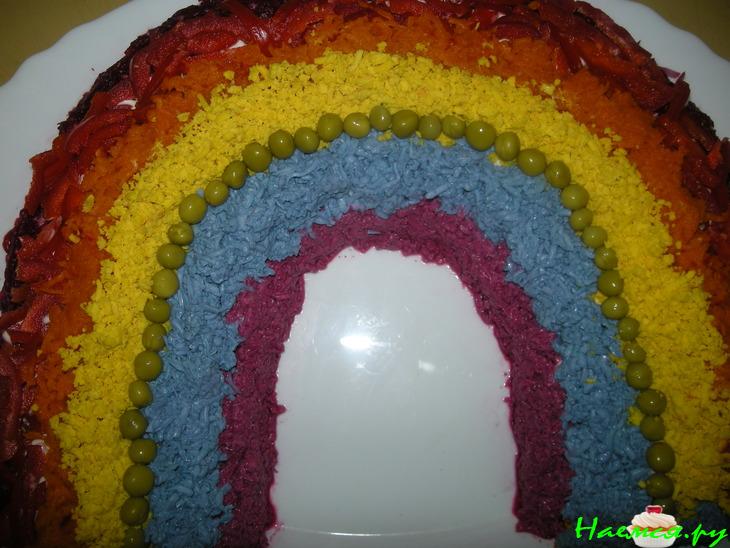 Салат слоеный «Радуга» Салат слоеный «Радуга»