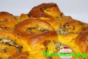 Тыквенные пампушки с зеленью и чесноком Тыквенные пампушки с зеленью и чесноком