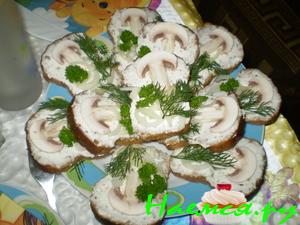 Бутерброды "Грибочек"