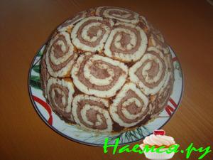 Масляно-шоколадный крем и торт из покупных коржей по-быстрому 