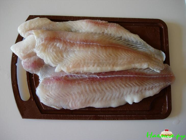 Морской язык в кляре с соевым соусом