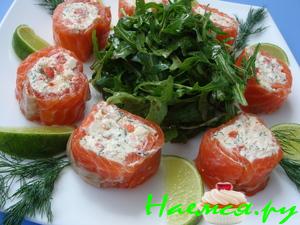 Закуска из форели с вкусной начинкой