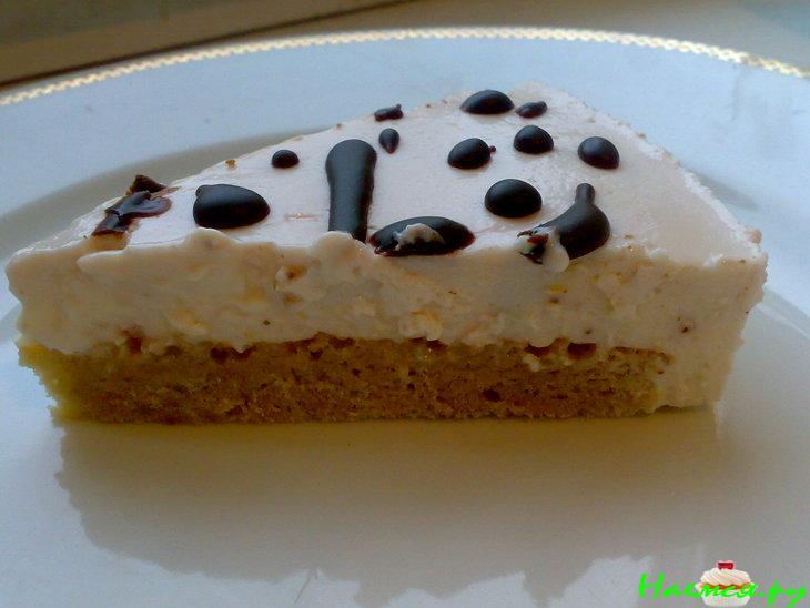 Творожный торт с коньяком