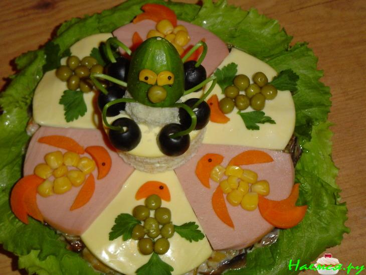 Украшение к салату "Золотая рыбка"