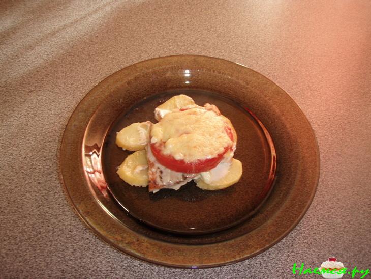 Красная рыба запечённая