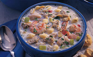 Чаудер с морепродуктами