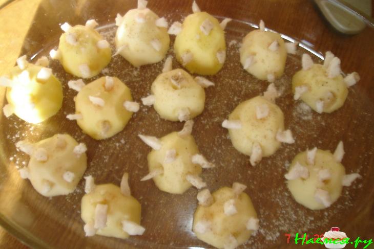 "Ёжики" из картофеля