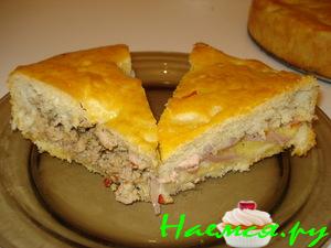 Пирог из жидкого пушистого дрожжевого теста