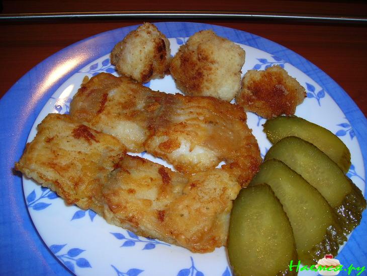 Морской язык обжаренный в кляре