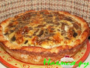 Куриное лукошко с грибным омлетом