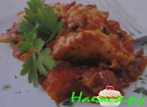 Курочка с белыми грибами