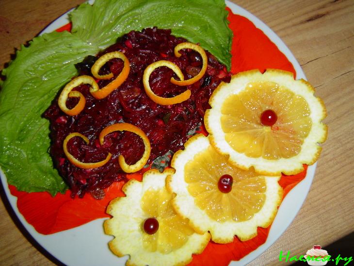 Десертный салатик со свеклой